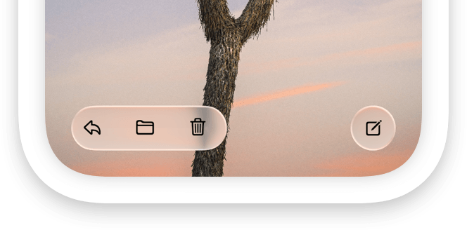 SwiftUI code example showing the glassEffect() modifier